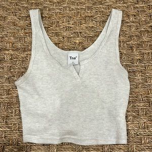 TNA cotton and polyester cropped tank top